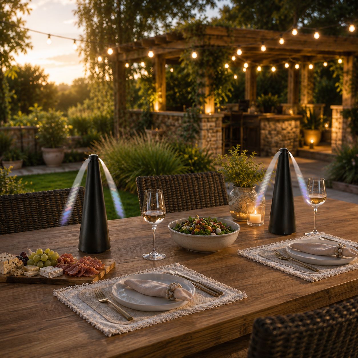 OutdoorHavens FlyShield Pro | Silent Tabletop Fly & Wasp Repeller Fan