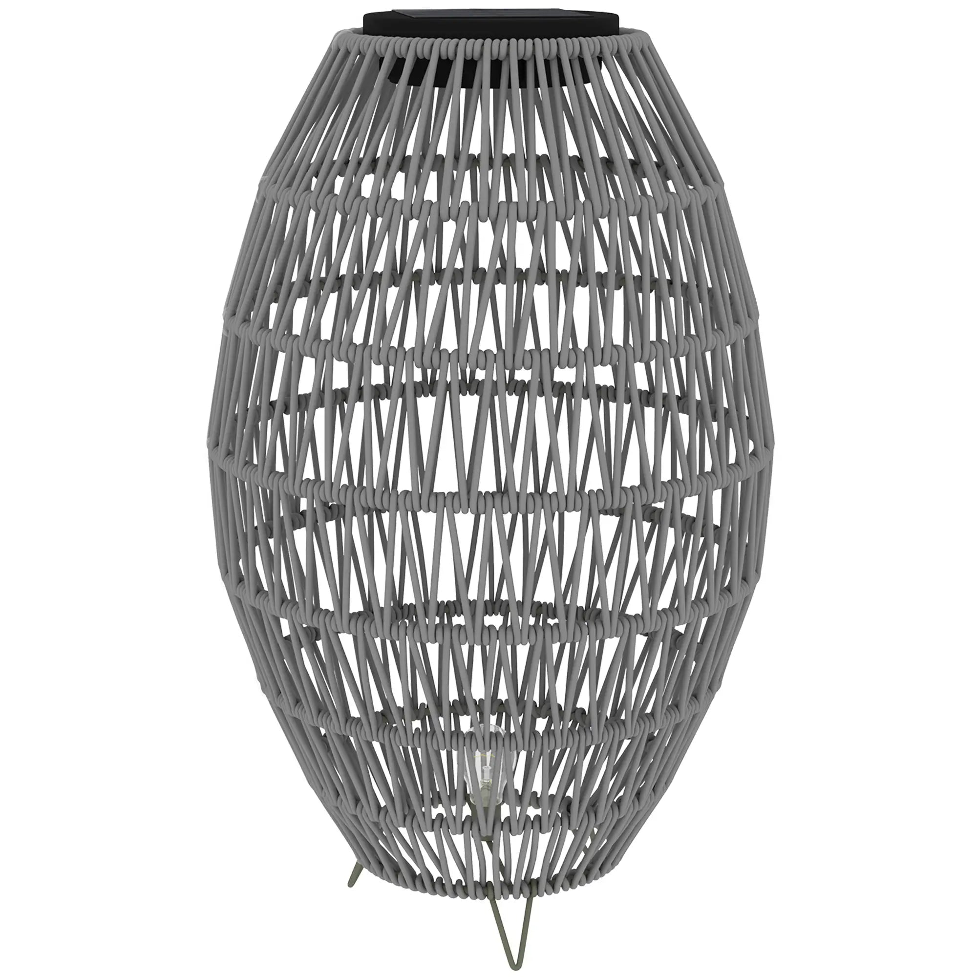 Solar Rattan Lantern – Compact (51cm)