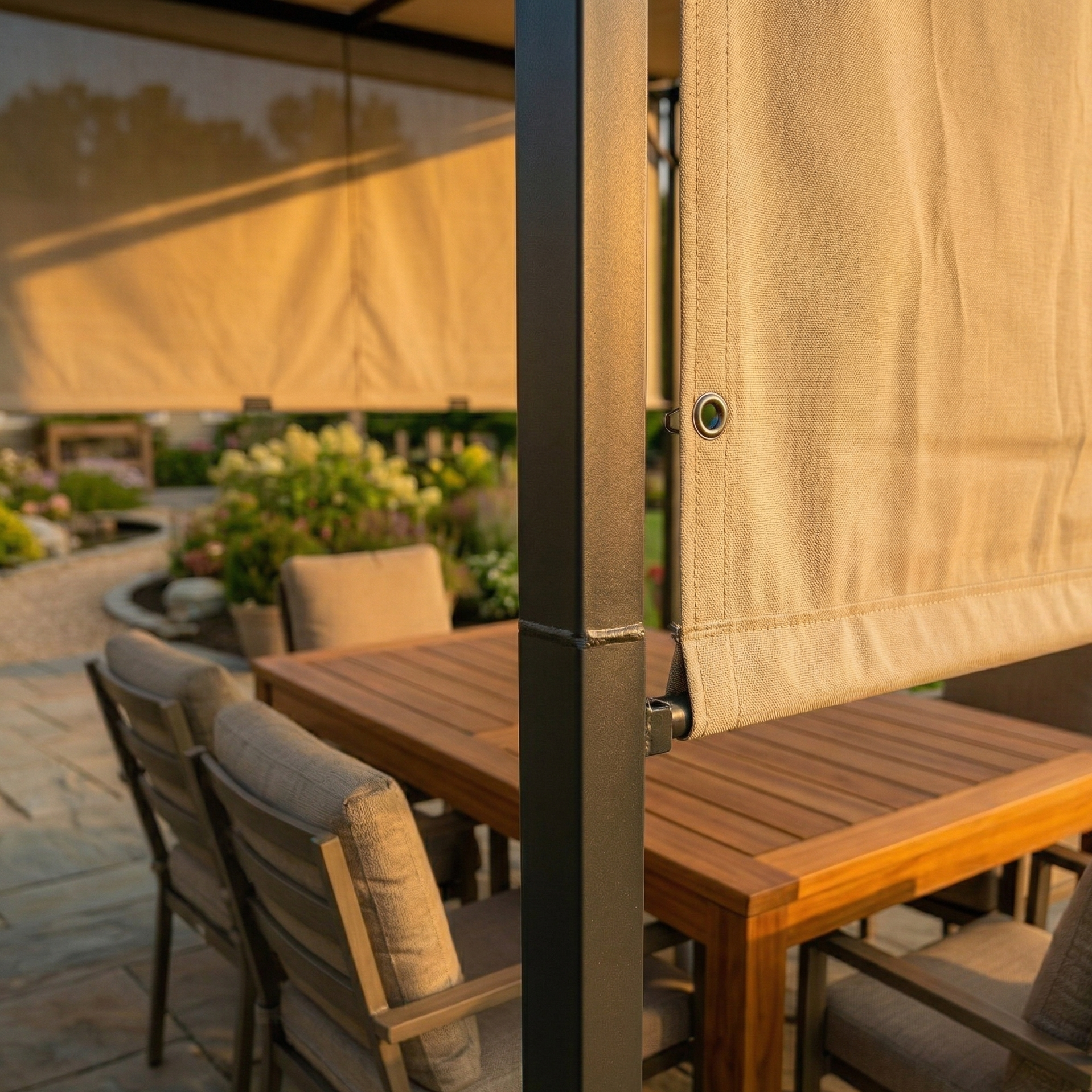 Outdoorhavens Pergola with Sliding Canopy