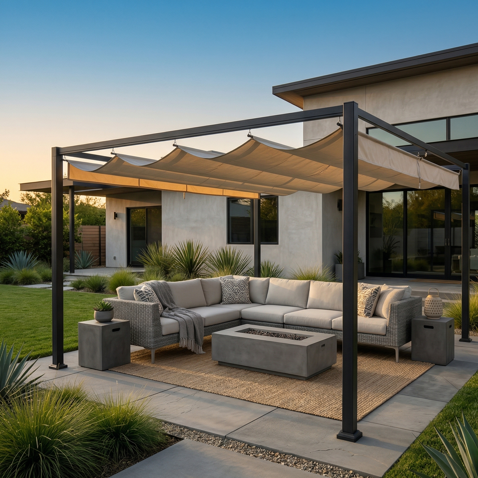 Outdoorhavens Pergola with Retractable Roof