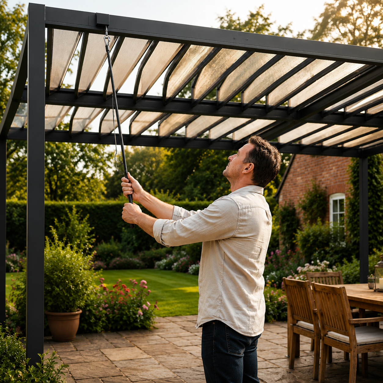 OutdoorHavens Louvered Pergola