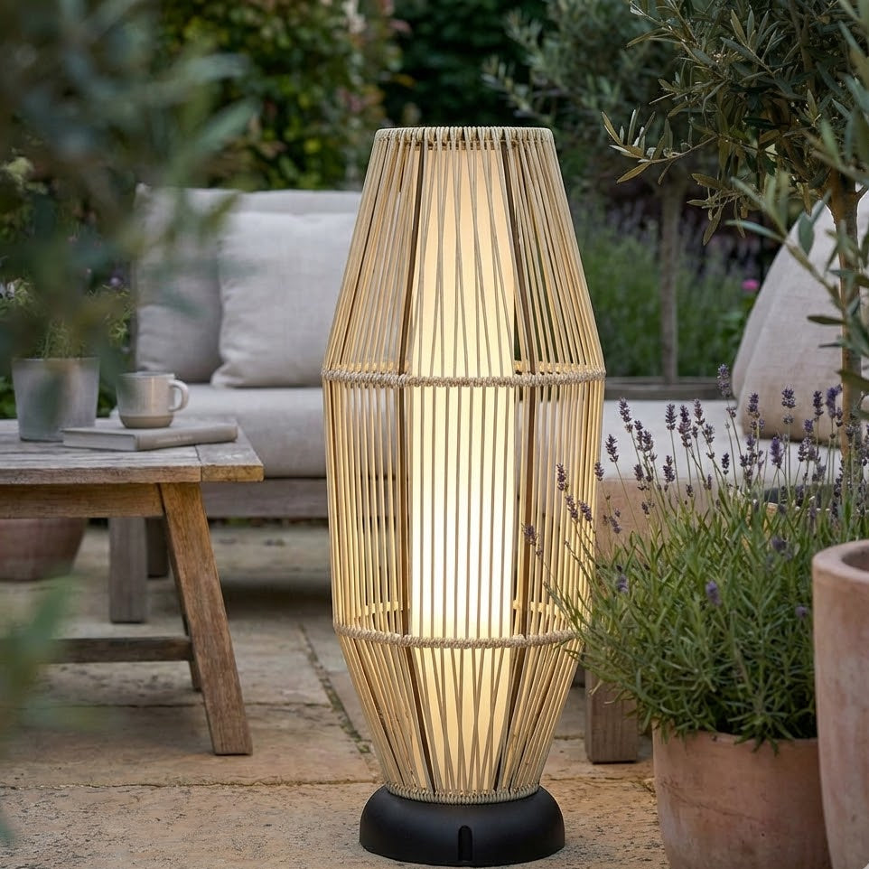 Solar Rattan Floor Lamp (72cm)
