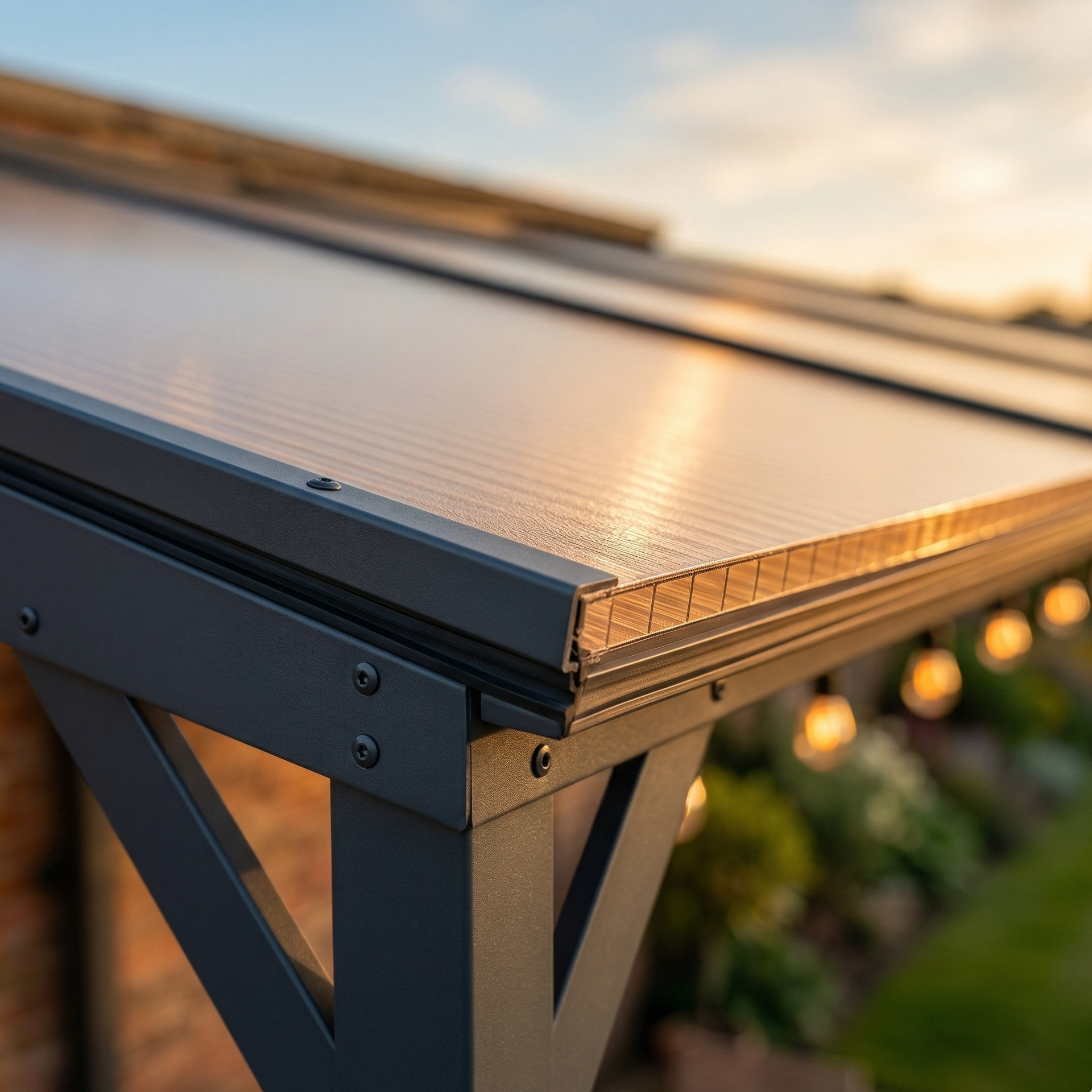 Outdoorhavens Solid Roof Polycarbonate Garden Pergola