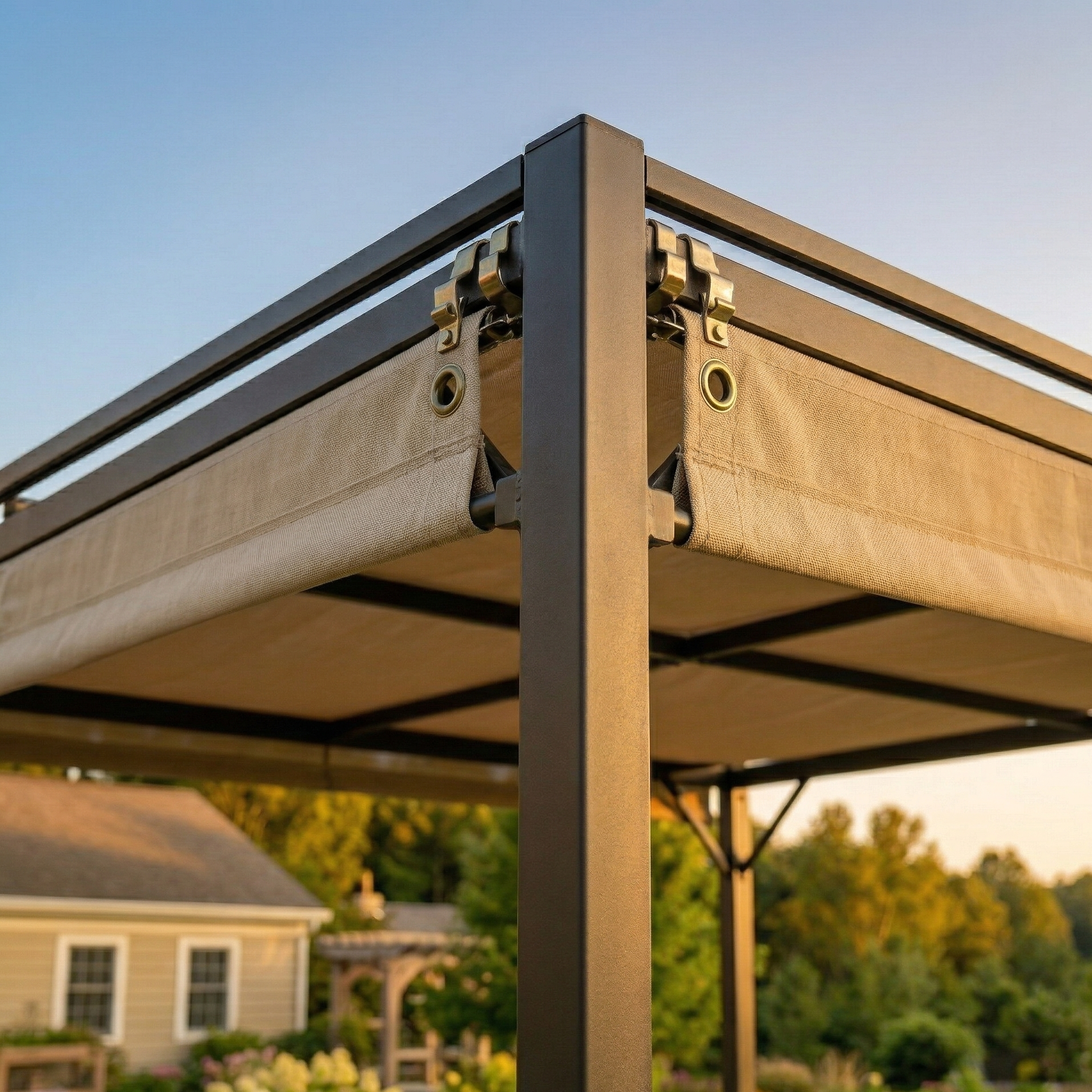 Outdoorhavens Pergola with Sliding Canopy