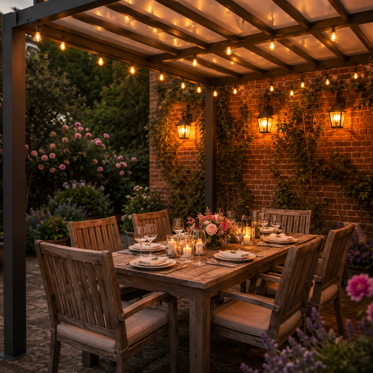 OutdoorHavens Louvered Pergola