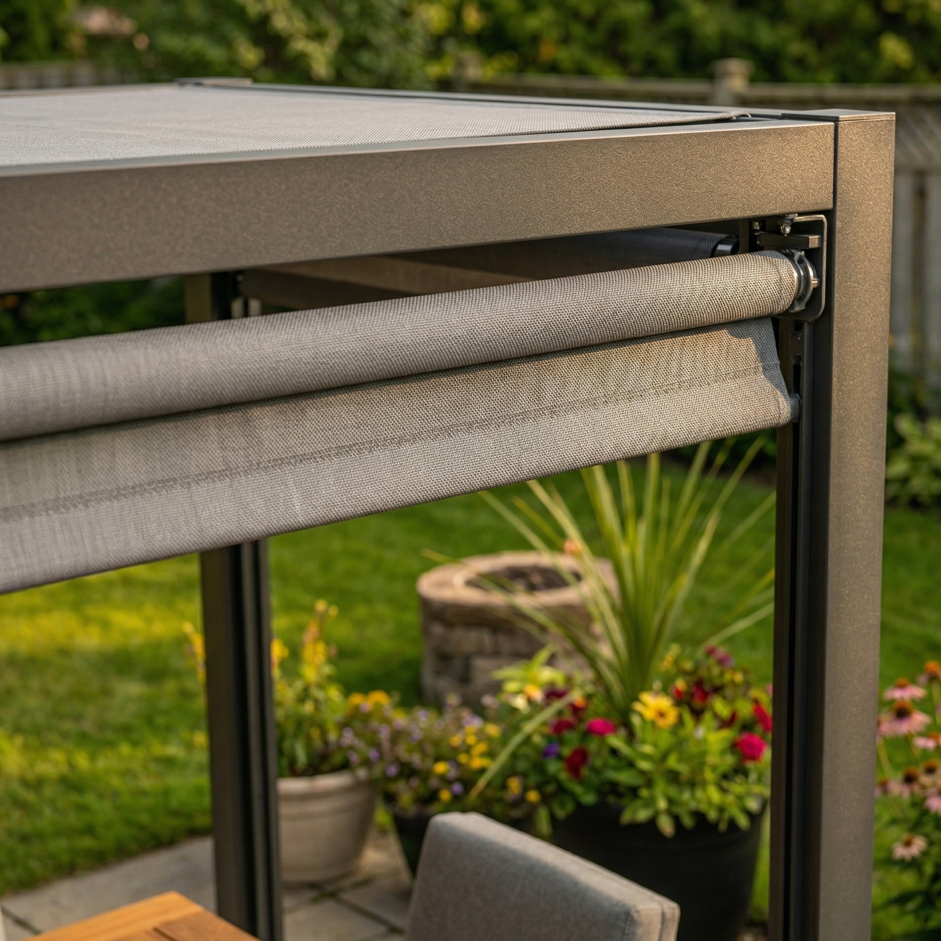 Outdoorhavens Pergola with Sliding Canopy