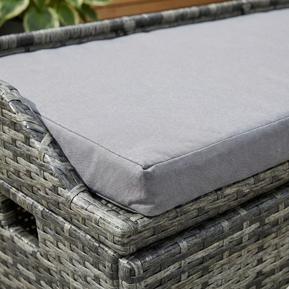 Rattan Outdoor Storage Bench